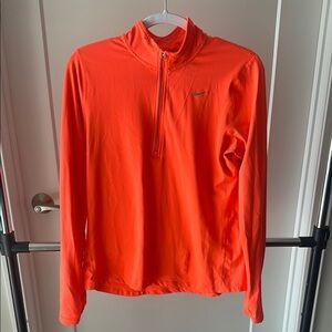 Nike Pink Quarter Zip Long Sleeve Tee